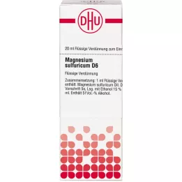 MAGNESIUM SULFURICUM D 6 riedenie, 20 ml