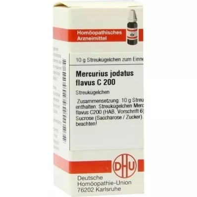 MERCURIUS JODATUS FLAVUS C 200 guľôčok, 10 g