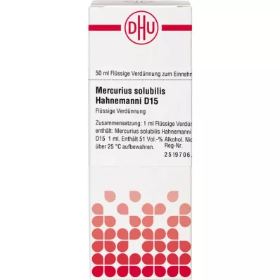 MERCURIUS SOLUBILIS Hahnemanni D 15 riedenie, 50 ml