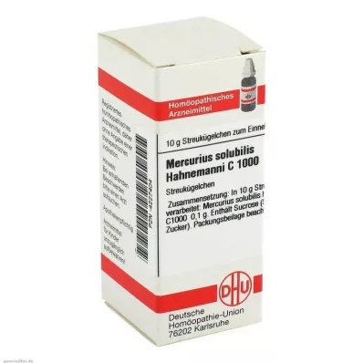 MERCURIUS SOLUBILIS Hahnemanni C 1000 globúl, 10 g