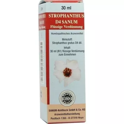 STROPHANTHUS D 4 kvapky Sanum, 30 ml