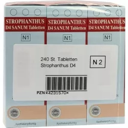 STROPHANTHUS D 4 Sanum tablety, 3X80 kapsúl