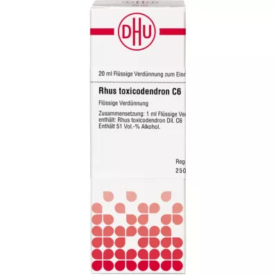 RHUS TOXICODENDRON C 6 riedenie, 20 ml
