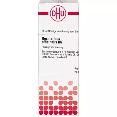 ROSMARINUS OFFICINALIS D 6 riedenie, 20 ml