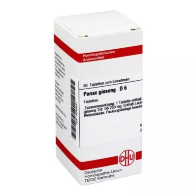 PANAX GINSENG D 6 tabliet, 80 kapsúl PANAX GINSENG D 6 tabliet, 80 kapsúl