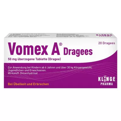 VOMEX A Dragees 50 mg obalené tablety, 20 ks