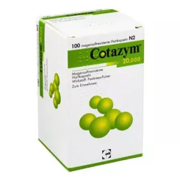 COTAZYM 20 000 peliet entericky obalených kapsúl, 100 ks
