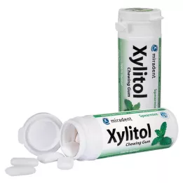 MIRADENT Žuvačky Xylitol Spearmint, 30 ks