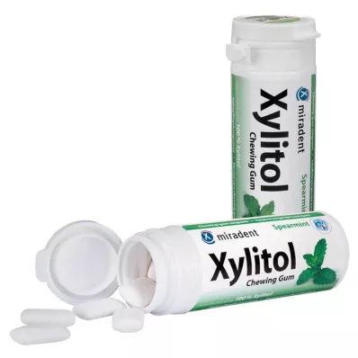 MIRADENT Žuvačky Xylitol Spearmint, 30 ks