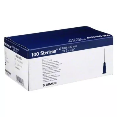 Sterican kanyly 23Gx3 1/5 0,6x80 mm, 100 kusov
