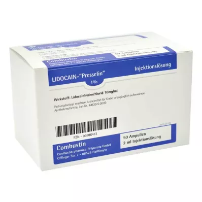 LIDOCAIN PRESSELIN 1% injekčný roztok, 100X2 ml