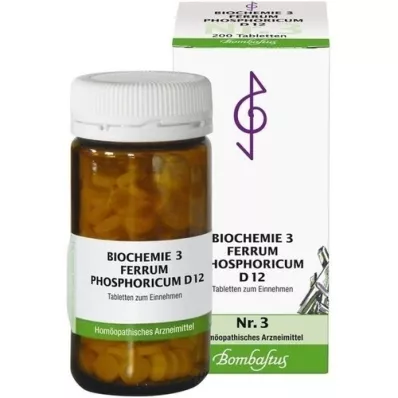 BIOCHEMIE 3 Ferrum phosphoricum D 12 tabliet, 200 kapsúl