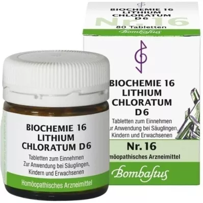 BIOCHEMIE 16 tabliet Lithium chloratum D 6, 80 ks