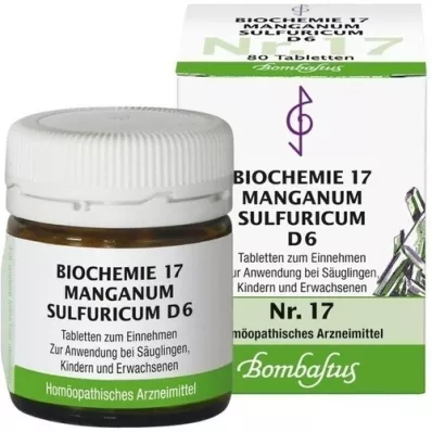 BIOCHEMIE 17 Manganum sulphuricum D 6 tabliet, 80 ks