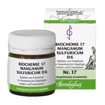 Biochémia 17 Manganum sulfuricum D 6 tabliet, 80 ks
