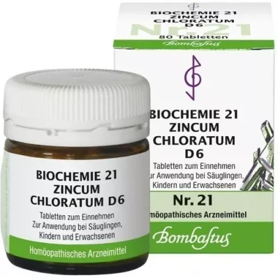 BIOCHEMIE 21 Zincum chloratum D 6 tabliet, 80 ks