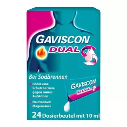 GAVISCON Dual 500mg/213mg/325mg Suspens.vo vrecúšku, 24X10 ml
