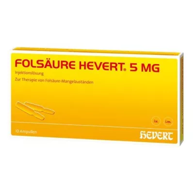 FOLSÄURE HEVERT 5 mg ampulky, 10 ks