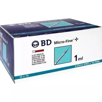 BD MICRO-FINE+ Inzulínspr.1 ml U40 12,7 mm, 100X1 ml