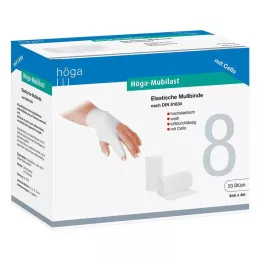 HÖGA-MUBILAST Fixačný obväz 8 cmx4 s celofánom, 1 ks