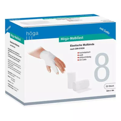 HÖGA-MUBILAST Fixačný obväz 8 cmx4 s celofánom, 1 ks