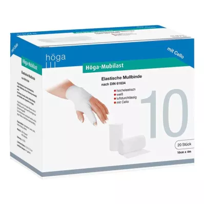 HÖGA-MUBILAST Fixačný obväz 10 cmx4 s celofánom, 1 ks