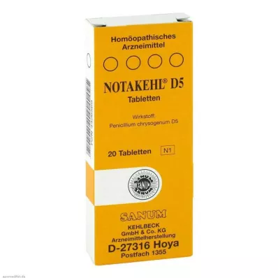 NOTAKEHL D 5 tabliet, 20 ks NOTAKEHL D 5 tabliet, 20 ks