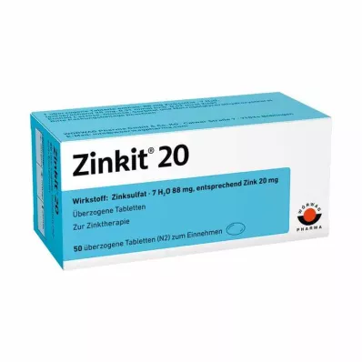ZINKIT 20 poťahovaných tabliet, 50 ks