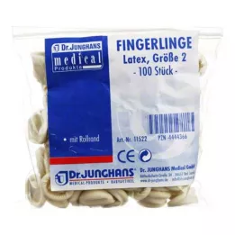 FINGERLING OP Latex veľkosť 2 valcovaný, 100 ks