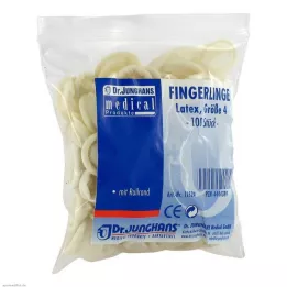 FINGERLING OP Latex veľkosť 4 valcovaný, 100 ks