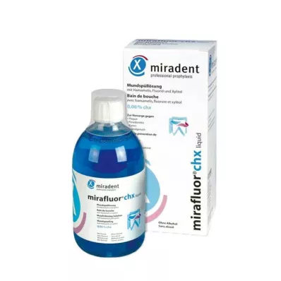 Miradent ústna voda roztok mirafluor chx 0,06%, 500 ml
