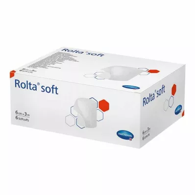 ROLTA mäkký syntetický bavlnený obväz 6 cmx3 m, 6 ks