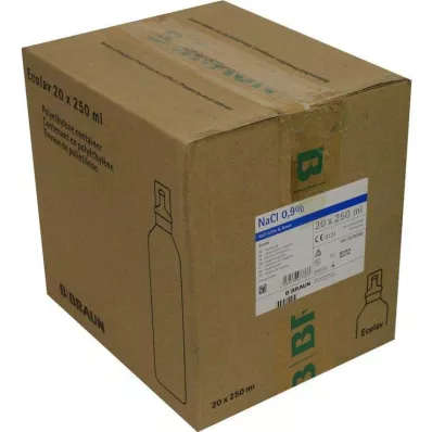 Fyziologický roztok 0,9% B.Braun SPÜLLÖSUNG Ecolav, 20X250 ml Fyziologický roztok 0,9% B.Braun SPÜLLÖSUNG Ecolav, 20X250 ml