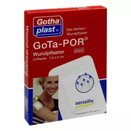 GOTA-POR Náplasti na rany 5x7,2 cm sterilné, 5 ks