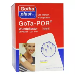 GOTA-POR Náplasti na rany 5x7,2 cm sterilné, 50 ks