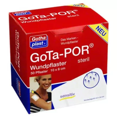 GOTA-POR Náplasti na rany sterilné 60x100 mm, 50 ks GOTA-POR Náplasti na rany sterilné 60x100 mm, 50 ks