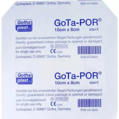 GOTA-POR Sterilná náplasť na rany 80x100 mm, 1 ks