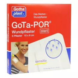 GOTA-POR Náplasti na rany sterilné 80x100 mm, 5 ks