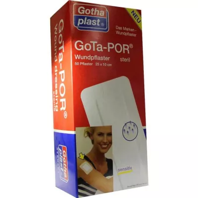 GOTA-POR Náplasti na rany sterilné 100x250 mm, 50 ks
