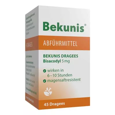 BEKUNIS Dragees Bisacodyl 5 mg entericky obalené tablety, 45 ks