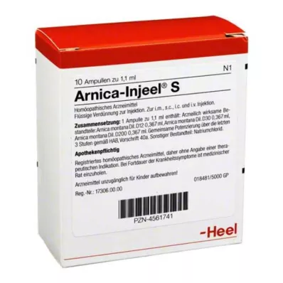 ARNICA INJEEL Ampulky S, 10 ks ARNICA INJEEL Ampulky S, 10 ks