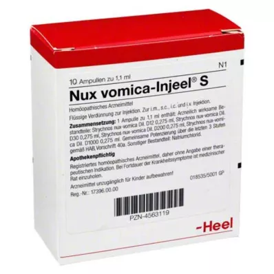 NUX VOMICA INJEEL Ampulky S, 10 ks NUX VOMICA INJEEL Ampulky S, 10 ks