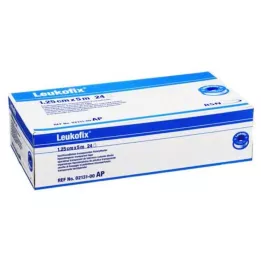 LEUKOFIX Obväzová náplasť 1,25 cmx5 m, 24 ks