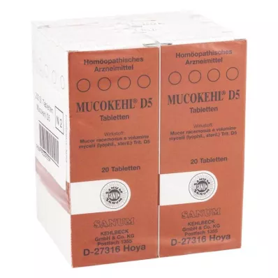 Mucokehl tablety D 5, 10x20 kusov Mucokehl tablety D 5, 10x20 kusov