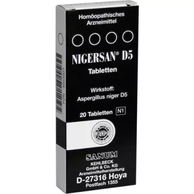 NIGERSAN D 5 tabliet, 20 ks