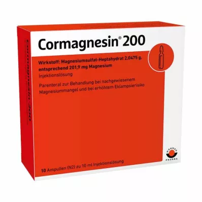 CORMAGNESIN 200 ampuliek, 10X10 ml