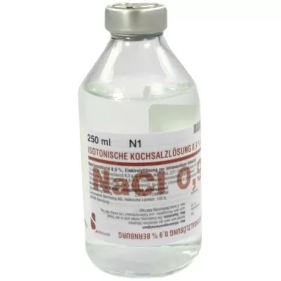 ISOTONISCHE Chlorid sodný 0,9% Bernburg Inf.-L.Glas, 250 ml