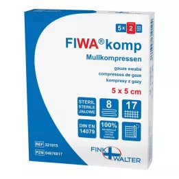 MULLKOMPRESSEN 5x5 cm sterilný 8-násobný, 5x2 ks