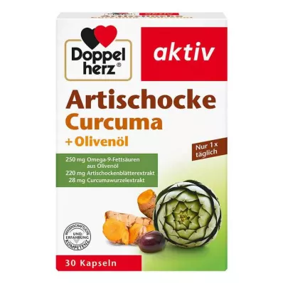 DOPPELHERZ Artičok + olivový olej + kurkuma, 30 kapsúl