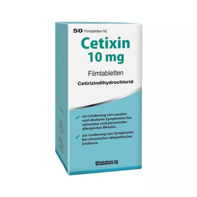 CETIXIN 10 mg filmom obalené tablety, 50 ks CETIXIN 10 mg filmom obalené tablety, 50 ks